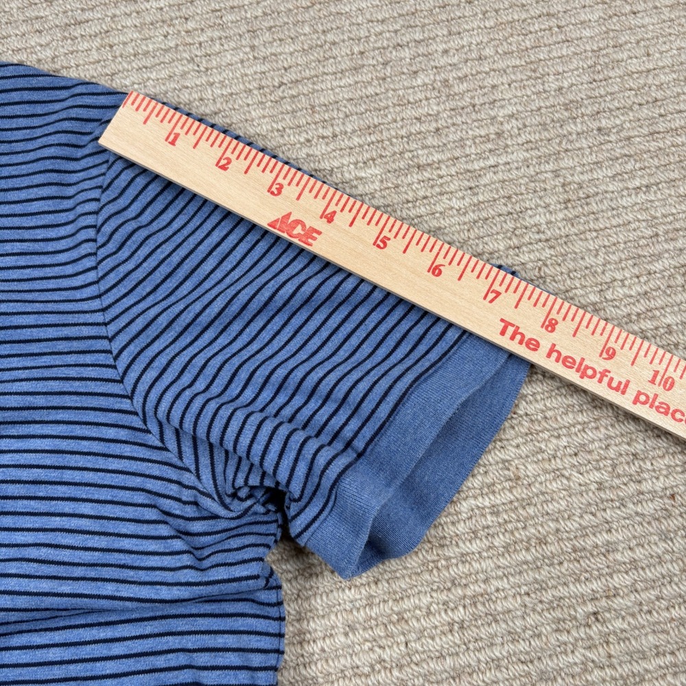 Polo Ralph Lauren Polo Shirt Mens M Blue Striped Classic Fit Preppy Nautical - Picture 10 of 13